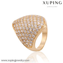 C210101-13332 China Großhandel Xuping Modeschmuck Gold Ring Designs Luxus Glas Ringe Charme Schmuck Geschenk für Mädchen